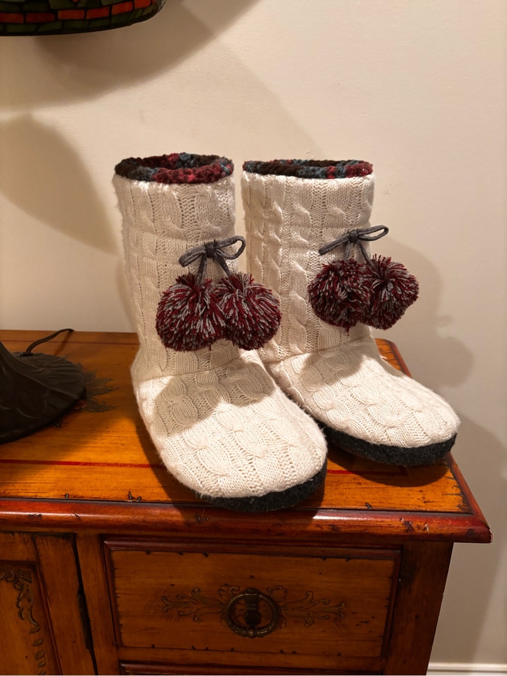 Cuddl Duds Cozy Knit Slipper Boots